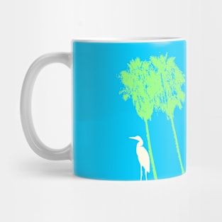 Heron and Palm Trees Mug